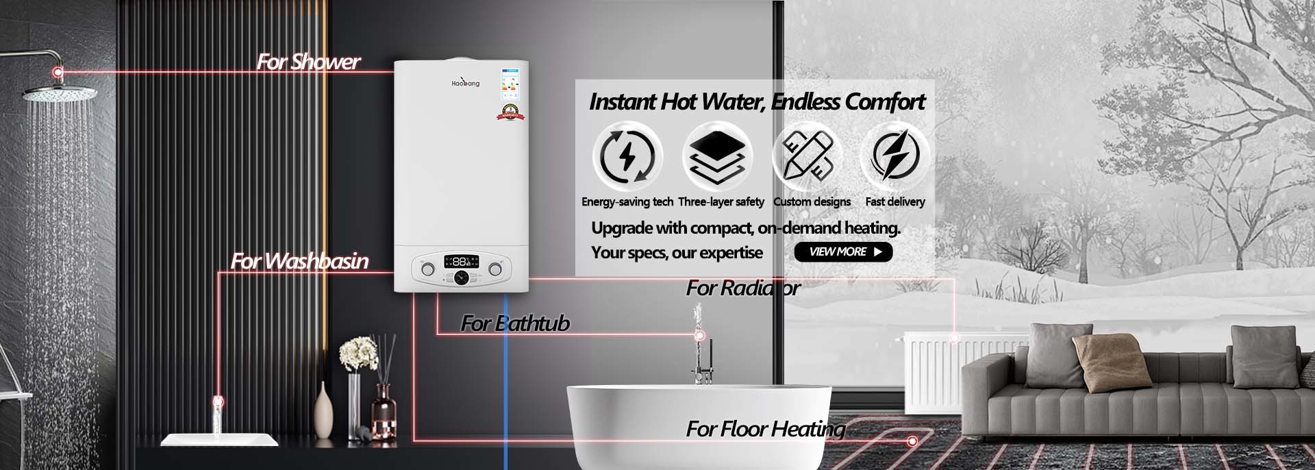 qualità Scaldabagno a gas di combustione fabbrica
