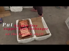 Mettere scambiatore di calore di rame senza ossigeno sul guscio inferiore