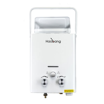 Campeggio Scaldabagno esterno a gas LPG 5.5-8L Portatile Bianco Nero