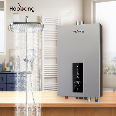 Colori personalizzabili e gamma di controllo della temperatura di 35-80 gradi in scaldabagno a gas a ventilazione elettrica